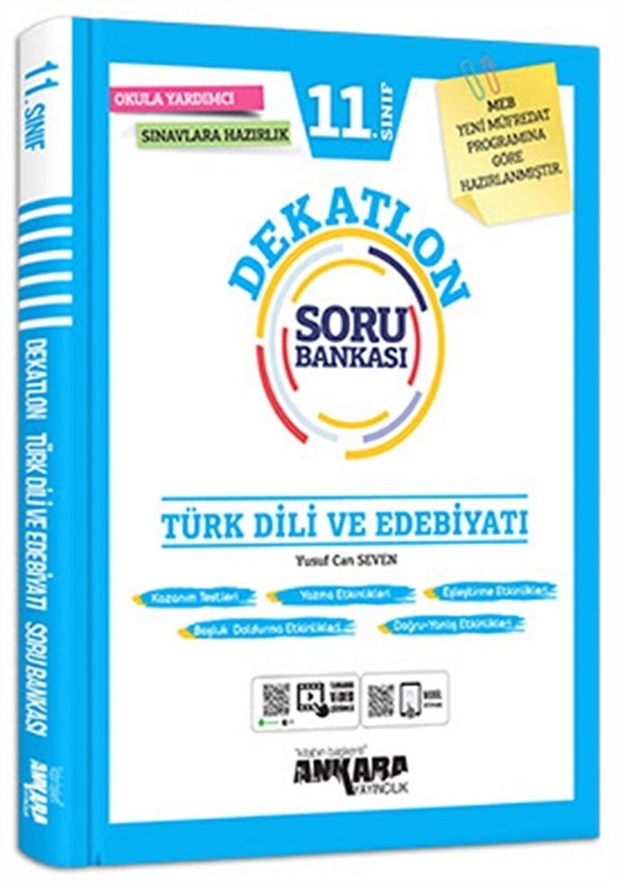 Ankara Yayıncılık 11. Sınıf Türk Dili ve Edebiyatı Dekatlon Soru Bankası