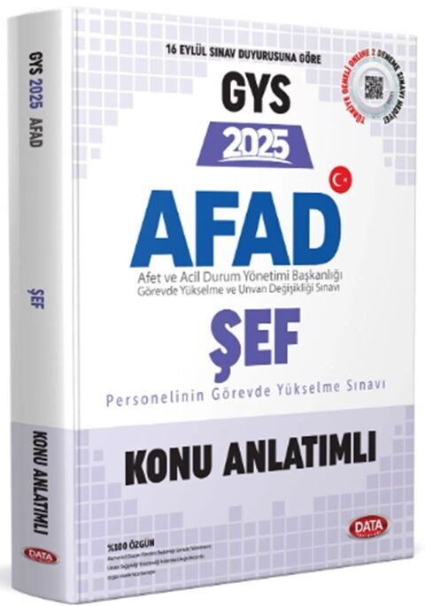 Data Yayınları 2025 GYS AFAD Şef Konu Anlatımlı