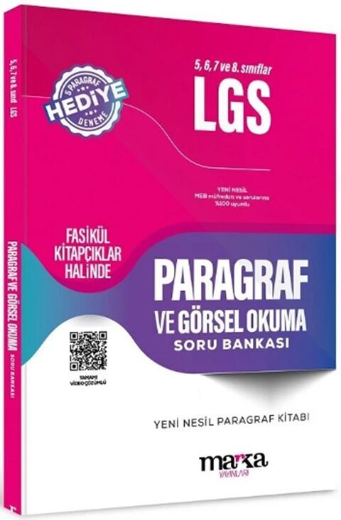 Marka Yayınları 5. 6. 7. ve 8. Sınıf LGS Paragraf ve Görsel Okuma Soru Bankası