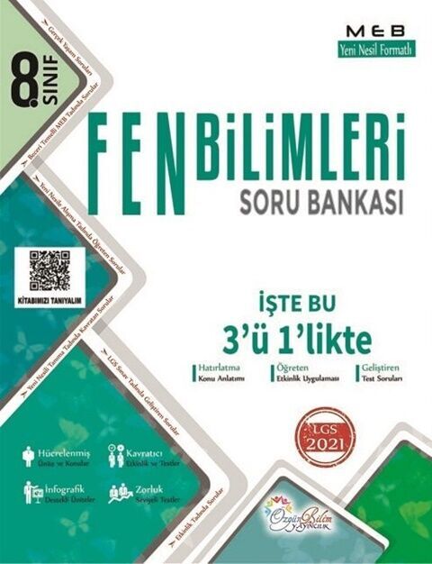 Özgün Bilim Yayınları 8. Sınıf LGS Fen Bilimleri Soru Bankası