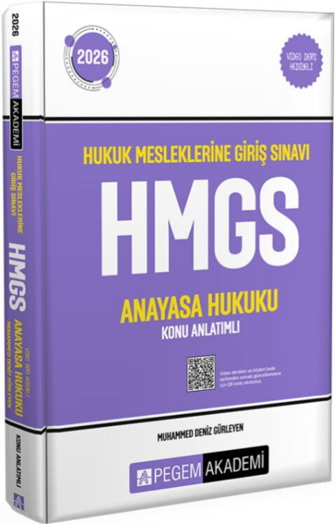 Pegem Yayınları 2026 Hukuk Mesleklerine Giriş Sınavı HMGS Anayasa Hukuku Konu Anlatımlı