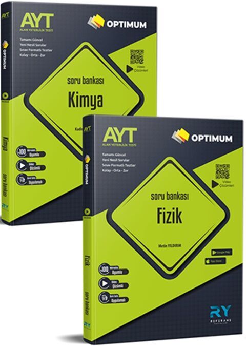 Referans Yayınları AYT Fizik ve AYT Kimya Video Çözümlü Optimum Soru Bankası Seti