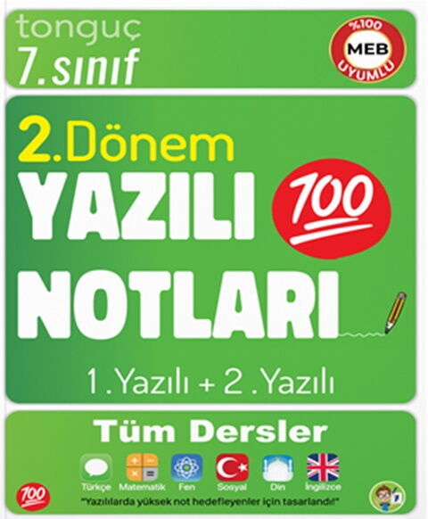 Tonguç Akademi 7. Sınıf Yazılı Notları 2. Dönem 1 ve 2. Yazılı