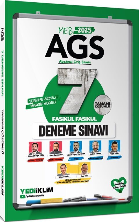 Yediiklim  2025 MEB AGS Tamamı Çözümlü 7 Fasikül Fasikül Deneme Sınavı