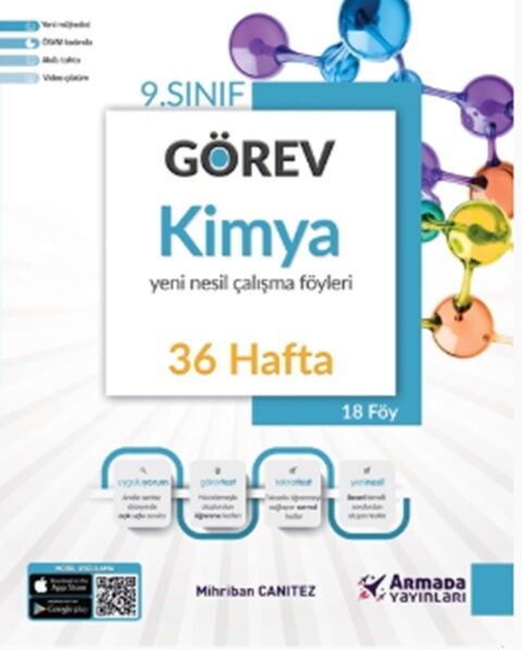 Armada Yayınları 9. Sınıf Kimya Görev Yeni Nesil 36 Hafta Çalışma Föyleri