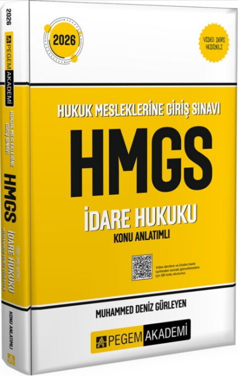 Pegem Yayınları 2026 Hukuk Mesleklerine Giriş Sınavı HMGS İdare Hukuku Konu Anlatımlı