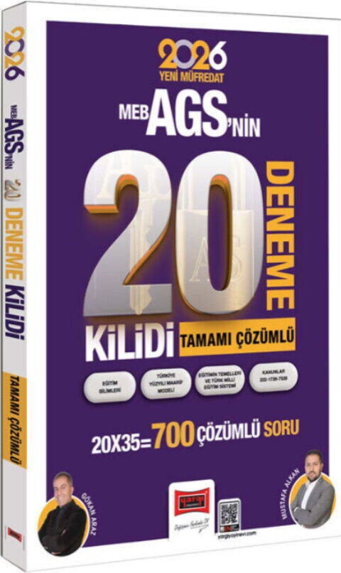 Yargı Yayınları 2026 MEB AGS Kilidi Tamamı Çözümlü 20 Deneme
