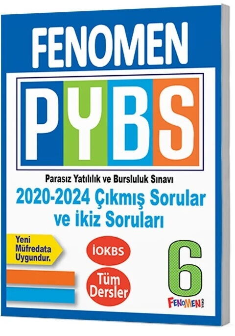 Fenomen Okul Yayınları 6. Sınıf PYBS 2020-2024 Çıkmış Sorular ve İkiz Soruları