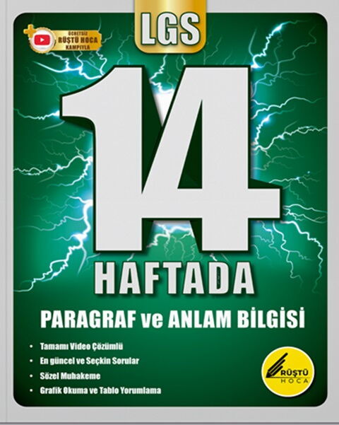 Rüştü Hoca 8. Sınıf LGS 14 Haftada Paragraf ve Anlam Bilgisi