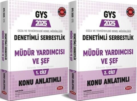 Data Yayınları 2025 GYS Ceza ve Tevkifevleri Denetimli Serbestlik Müdür Yardımcılığı ve Şeflik Konu Anlatımlı 1-2