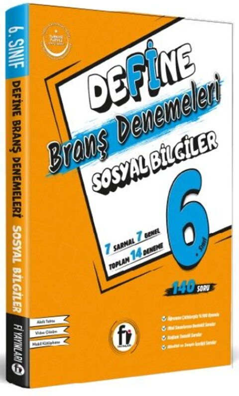 Fi Yayınları 6. Sınıf Define Sosyal Bilgiler Branş Denemeleri