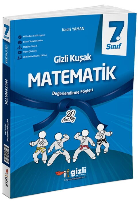 Gizli Yayınları 7. Sınıf Matematik Gizli Kuşak Değerlendirme Föyleri