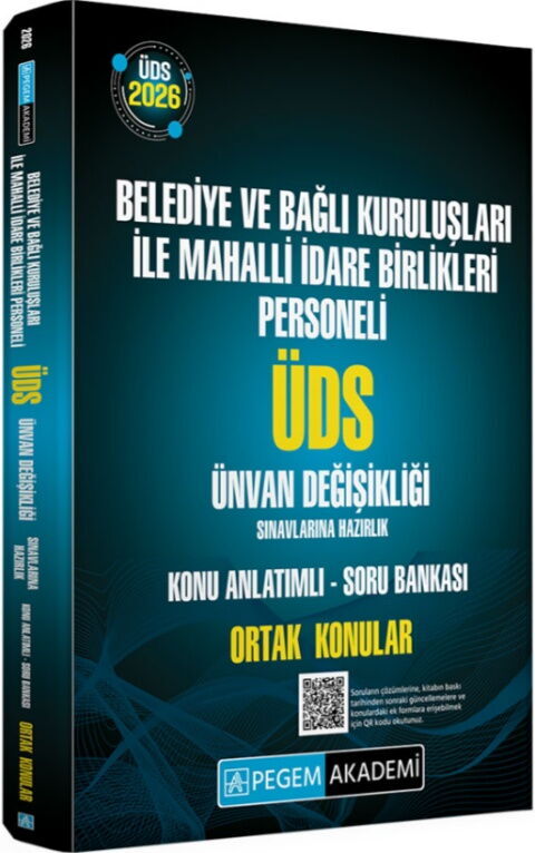 Pegem Akademi 2026 ÜDS Belediye ve Bağlı Kuruluşları İle Mahalli İdare Birlikleri Personeli ÜDS Sınavlarına Hazırlık Konu Anlatı