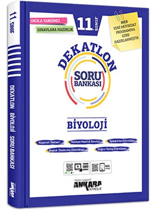 Ankara Yayıncılık 11. Sınıf Biyoloji Dekatlon Soru Bankası
