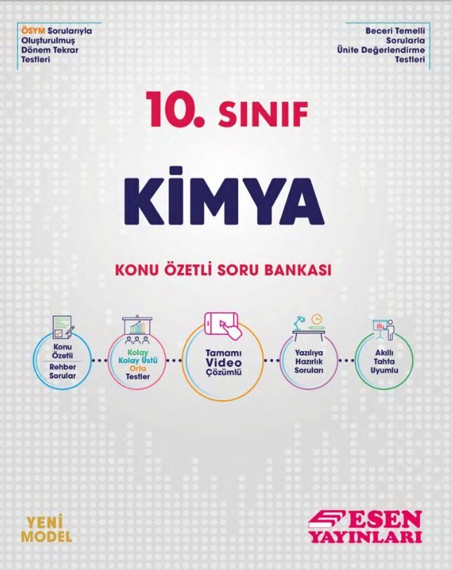 Esen Yayınları 10. Sınıf Kimya Konu Özetli Soru Bankası