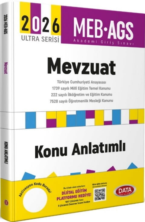 Data Yayınları 2026 MEB AGS Mevzuat Konu Anlatımlı