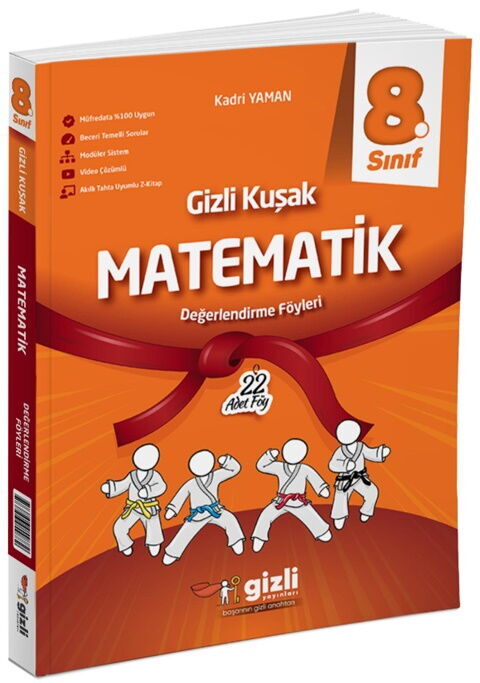 Gizli Yayınları 8. Sınıf LGS Matematik Gizli Kuşak Değerlendirme Föyleri