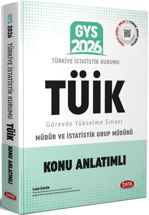 Data Yayınları 2026 GYS Tüik Müdür ve İstatislik Grup Müdürü Konu Anlatımlı