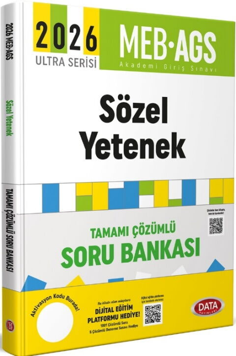 Data Yayınları 2026 MEB AGS Sözel Yetenek Türkçe Soru Bankası