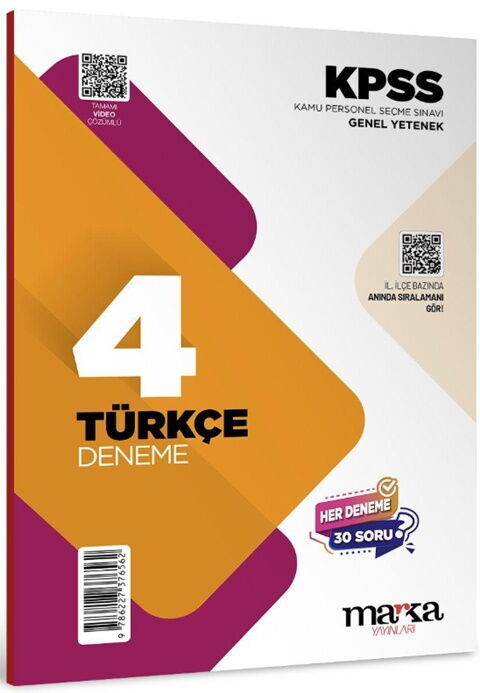 Marka Yayınları KPSS Türkçe 4 Deneme