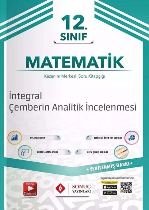Sonuç Yayınları 12. Sınıf Matematik İntegral ve Çemberin Analitik İncelenmesi Soru Bankası