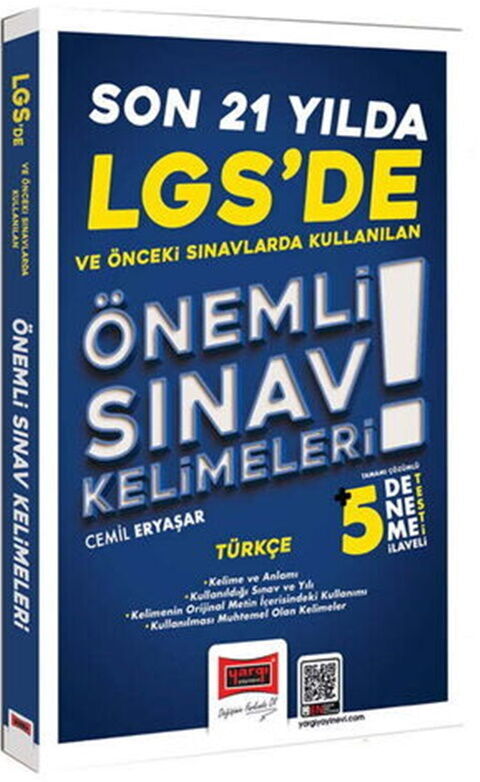 Yargı Yayınları LGS de Son 21 Yılda Çıkan Önemli Türkçe Sınav Kelimeleri
