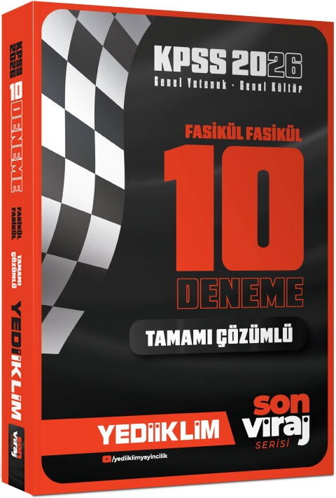 Yediiklim Yayınları 2026 KPSS Son Viraj Serisi GY GK Tamamı Çözümlü 10 Fasikül Deneme