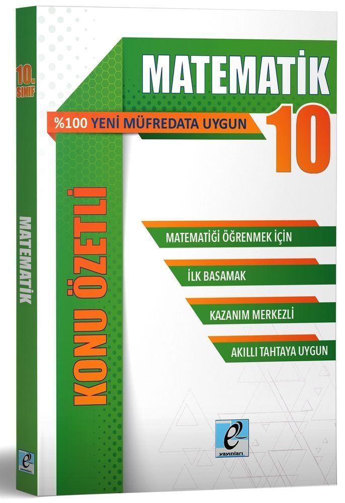E - Kare Yayınları 10. Sınıf Matematik Konu Özetli Soru Bankası