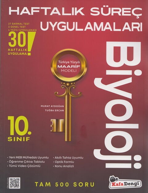 Kafa Dengi Yayınları 10. Sınıf Biyoloji Haftalık Süreç Uygulamaları