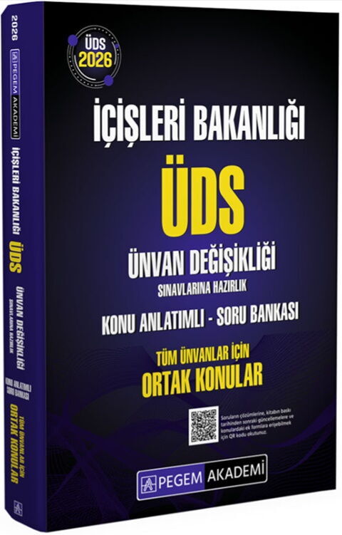 Pegem Yayınları 2026 İçişleri Bakanlığı ÜDS Ünvan Değişikliği Sınavlarına Hazırlık Konu Anlatımlı Soru Bankası