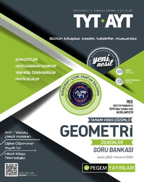 Pegem Yayınları TYT AYT Tamamı Çözümlü Geometri Üçgenler Soru Bankası