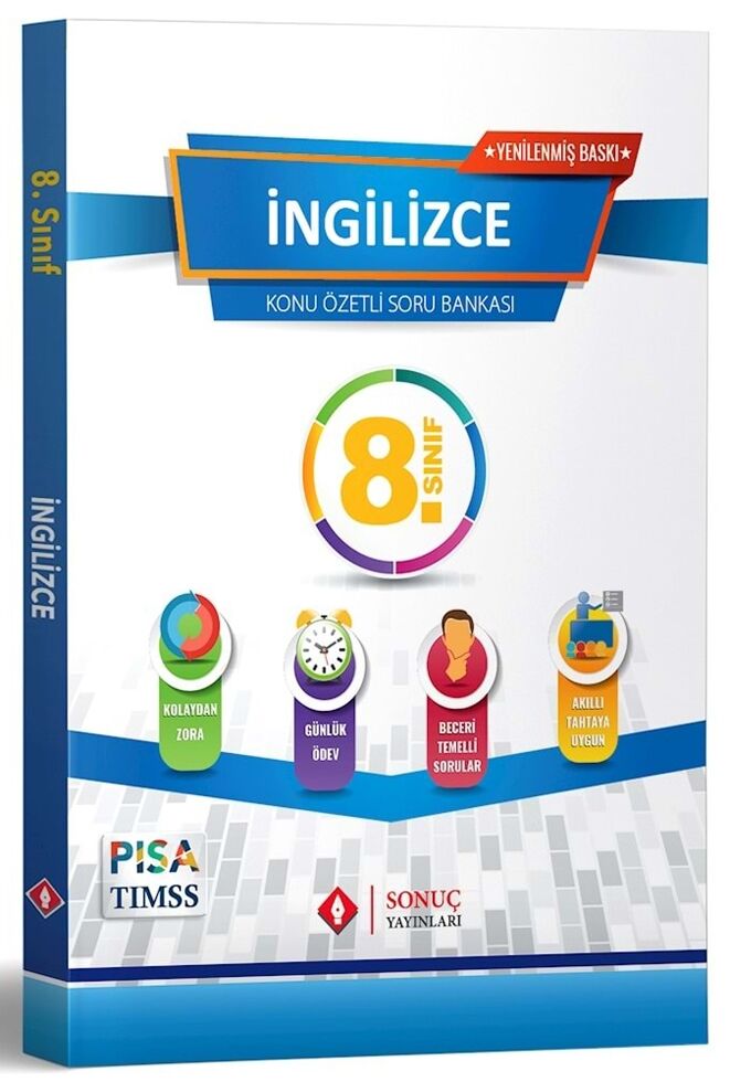 Sonuç Yayınları 8. Sınıf İngilizce Konu Özetli Soru Bankası Yenilenmiş Baskı