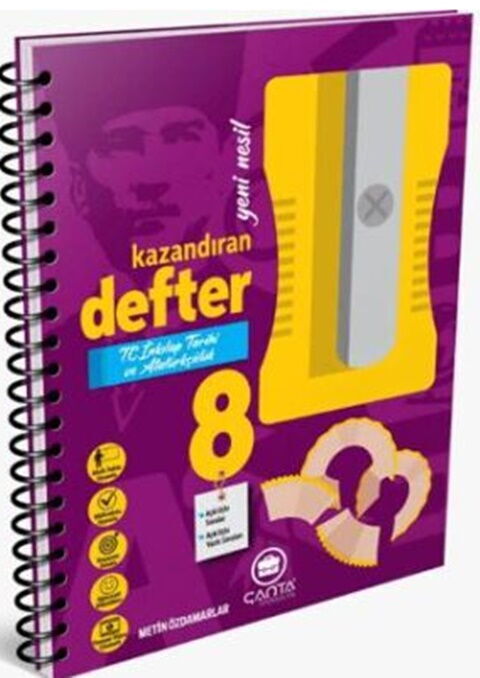Çanta Yayınları 8. Sınıf T.C. İnkılap Tarihi ve Atatürkçülük Okula Yardımcı Kazandıran Defter