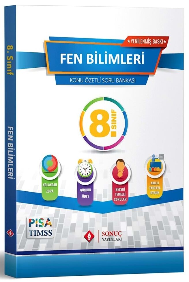 Sonuç Yayınları 8. Sınıf Fen Bilimleri Konu Özetli Soru Bankası Yenilenmiş Baskı