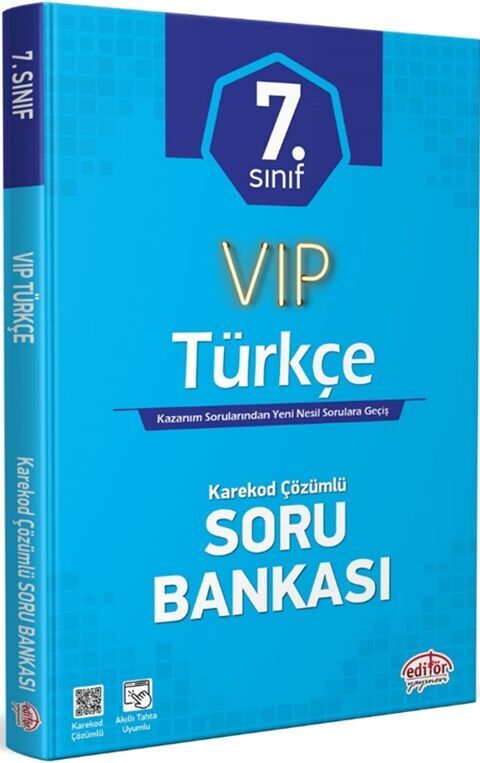 Editör Yayınları 7. Sınıf VIP Türkçe Soru Bankası