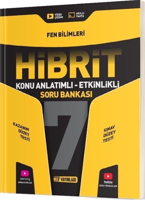 Hız Yayınları 7. Sınıf Fen Bilimleri HİBRİT Konu Anlatımlı Etkinlikli Soru Bankası