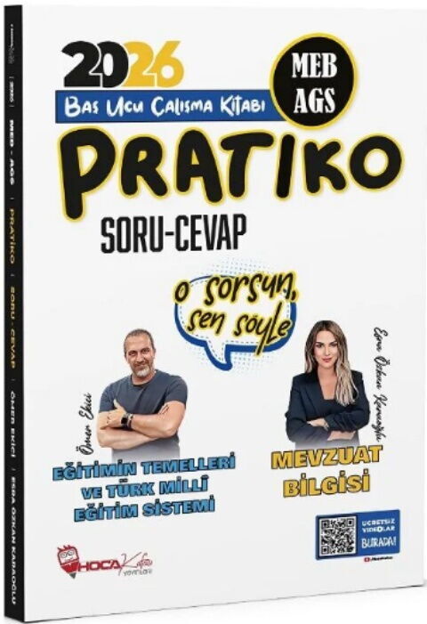 Hoca Kafası 2026 MEB AGS Eğitimin Temelleri ve Türk Millî Eğitim Sistemi Mevzuat Bilgisi Pratiko Soru Cevap Çalışma Kitabı