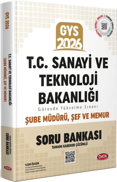 Data Yayınları 2026 GYS T.C. Sanayi ve Teknoloji Bakanlığı Şube Müdürü Şef Memur Soru Bankası