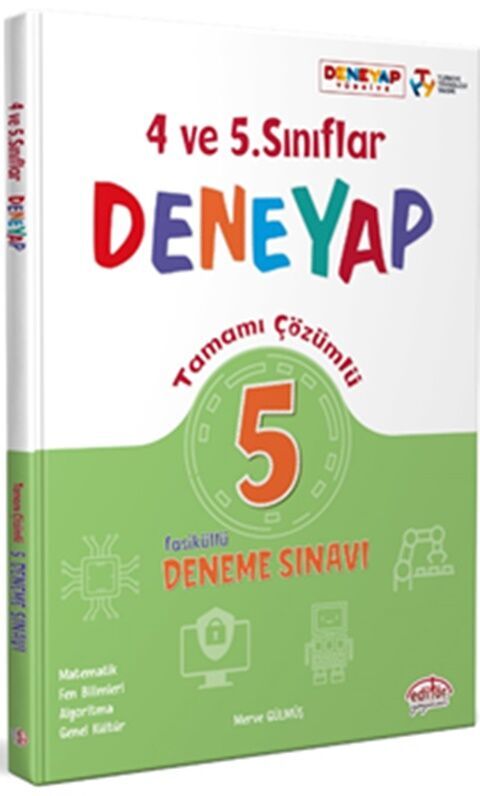 Editör Yayınları 4. ve 5. Sınıflar Deneyap Tamamı Çözümlü 5 Fasikül Deneme