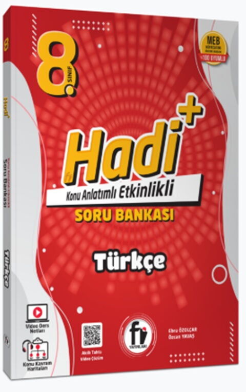 Fi Yayınları 8. Sınıf Hadi+ Türkçe Konu Anlatımlı ve Soru Bankası