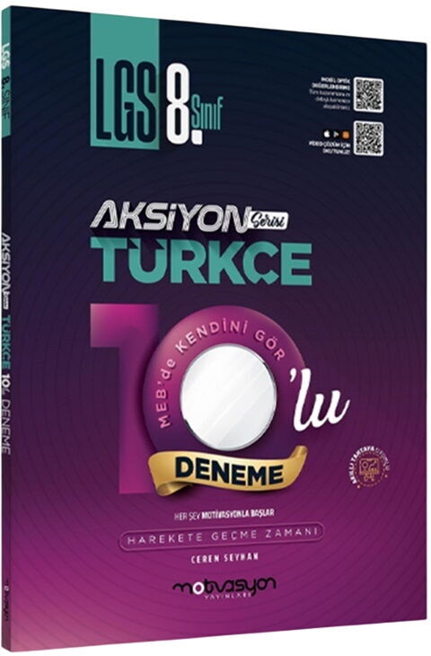 Motivasyon Yayınları 8. Sınıf LGS Türkçe Aksiyon 10 lu Genel Deneme
