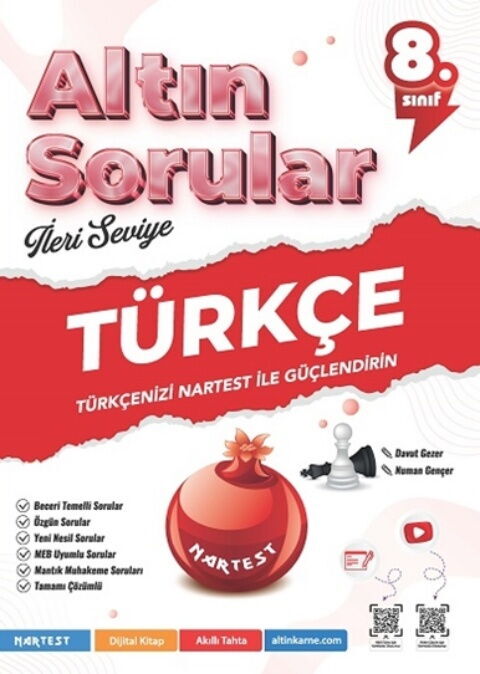 Nartest Yayınları 8. Sınıf Altın Sorular Türkçe Soru Bankası