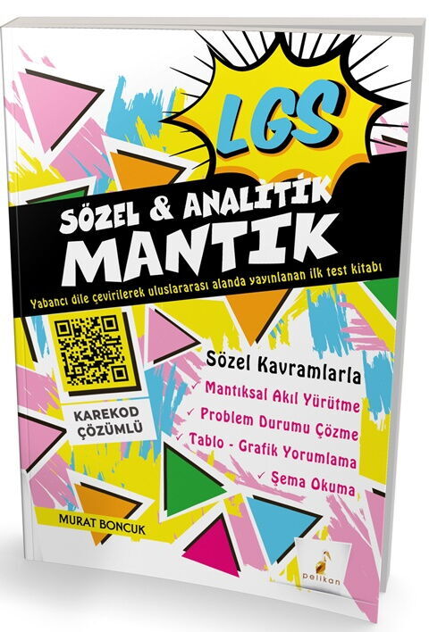 Pelikan Yayınları LGS Sözel ve Analitik Mantık Karekod Çözümlü Soru Bankası