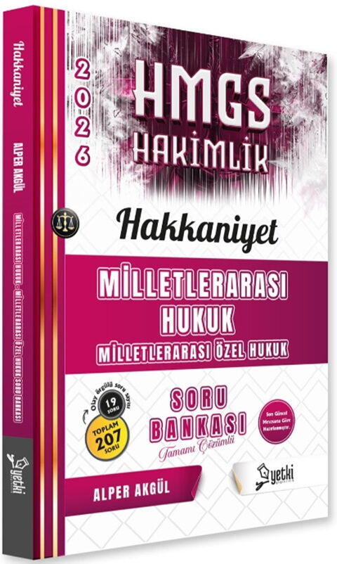 Yetki Yayınları 2026 HMGS Milletlerarası Hukuk Hakkaniyet Soru Bankası