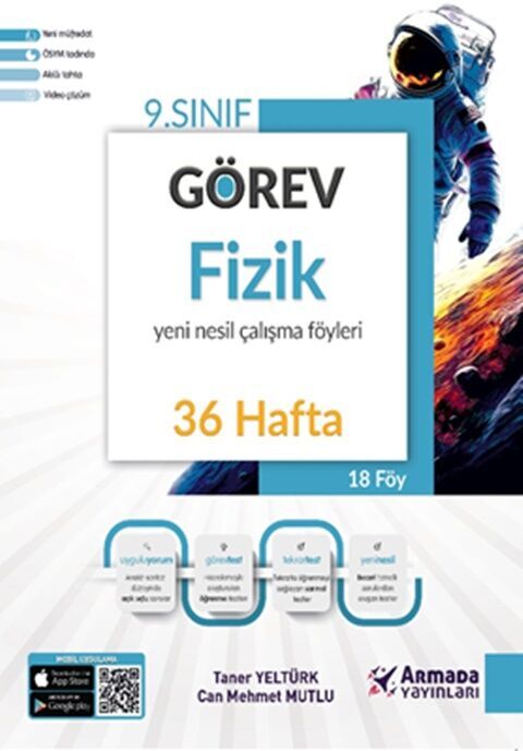 Armada Yayınları 9. Sınıf Fizik Görev Yeni Nesil 36 Hafta Çalışma Föyleri