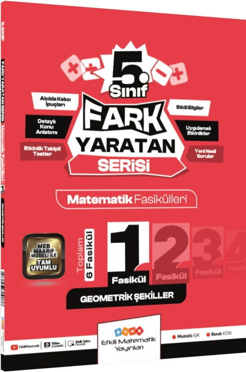 Etkili Matematik Yayınları 5. Sınıf Geometrik Şekiller Fark Yaratan Fasikül 1
