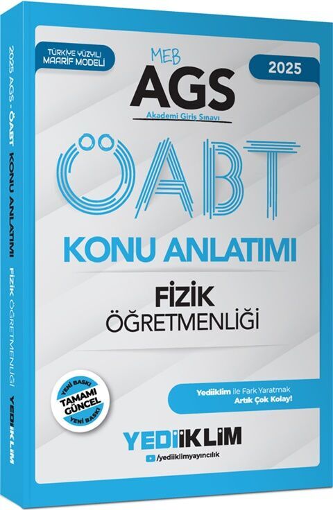 Yediiklim  2025 MEB AGS ÖABT Fizik Öğretmenliği Konu Anlatımı