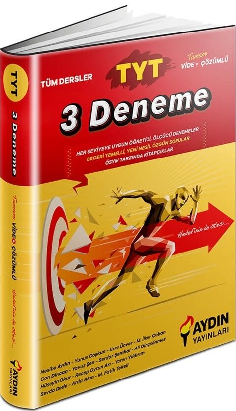 Aydın Yayınları TYT Tüm Dersler 3 Deneme