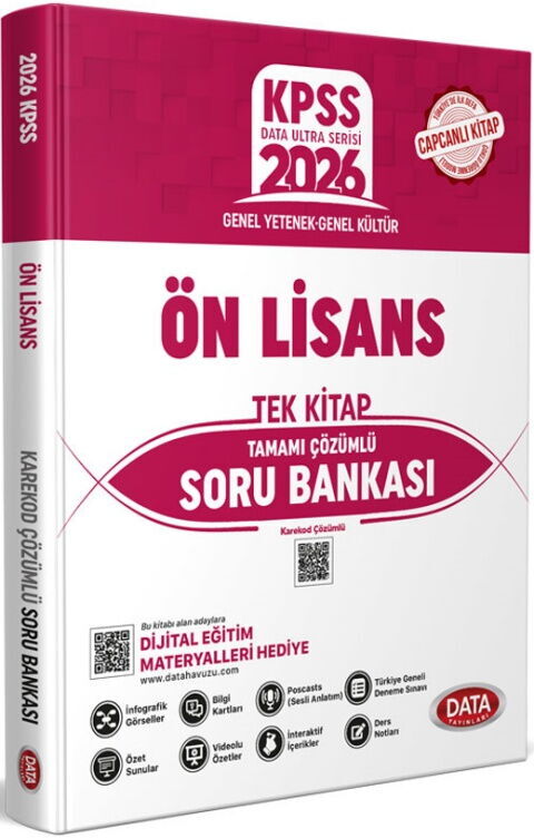 Data Yayınları 2026 KPSS Ön Lisans Soru Bankası Çözümlü Tek Kitap
