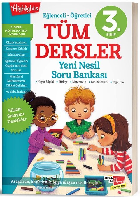 Dikkat Atölyesi Yayınları 3. Sınıf Tüm Dersler Yeni Nesil Soru Bankası
